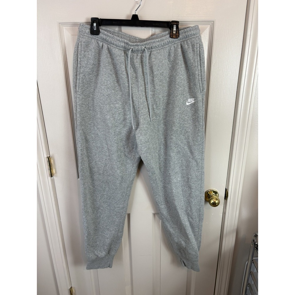 Nike Joggers Mens Large Gray Sportswear Club Fleece FN3787-063 Sweatpants